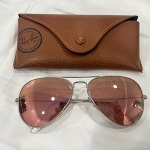 Ray Ban 3025 Sunglasses Pink Mirror Aviator Pilot UNISEX